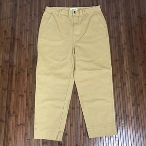 Madewell Tapered Pants In Dune Yellow